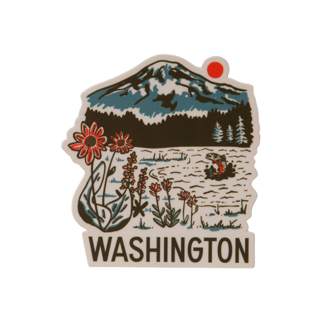 WA Mountain Lake Sticker