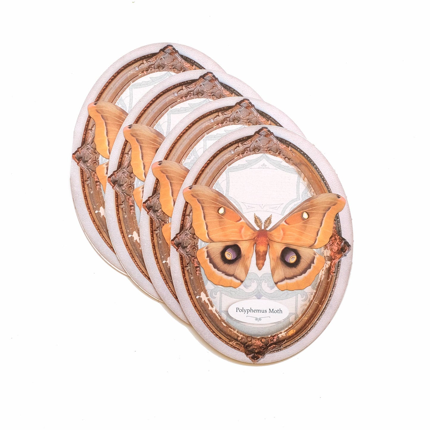 Polyphemus Moth Oval Greeting Card