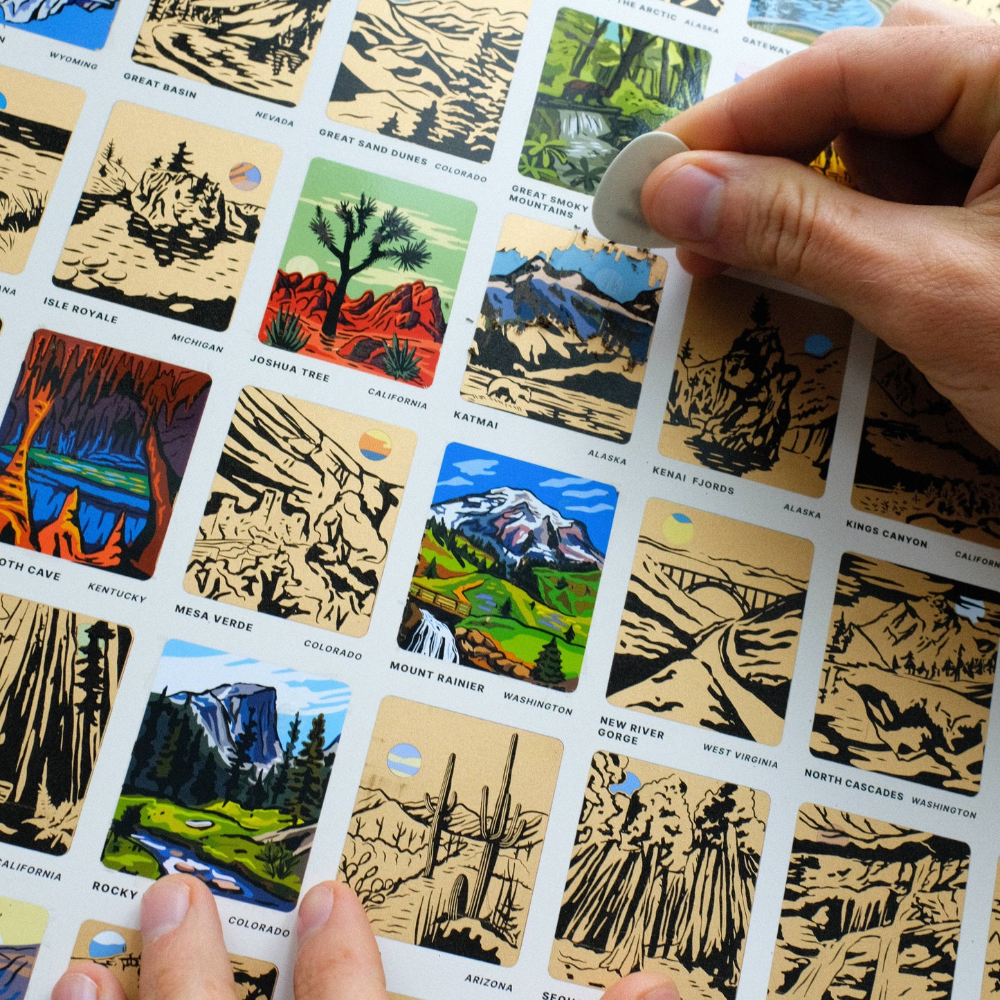 National Parks Scratch Off Print, 16" x 20"