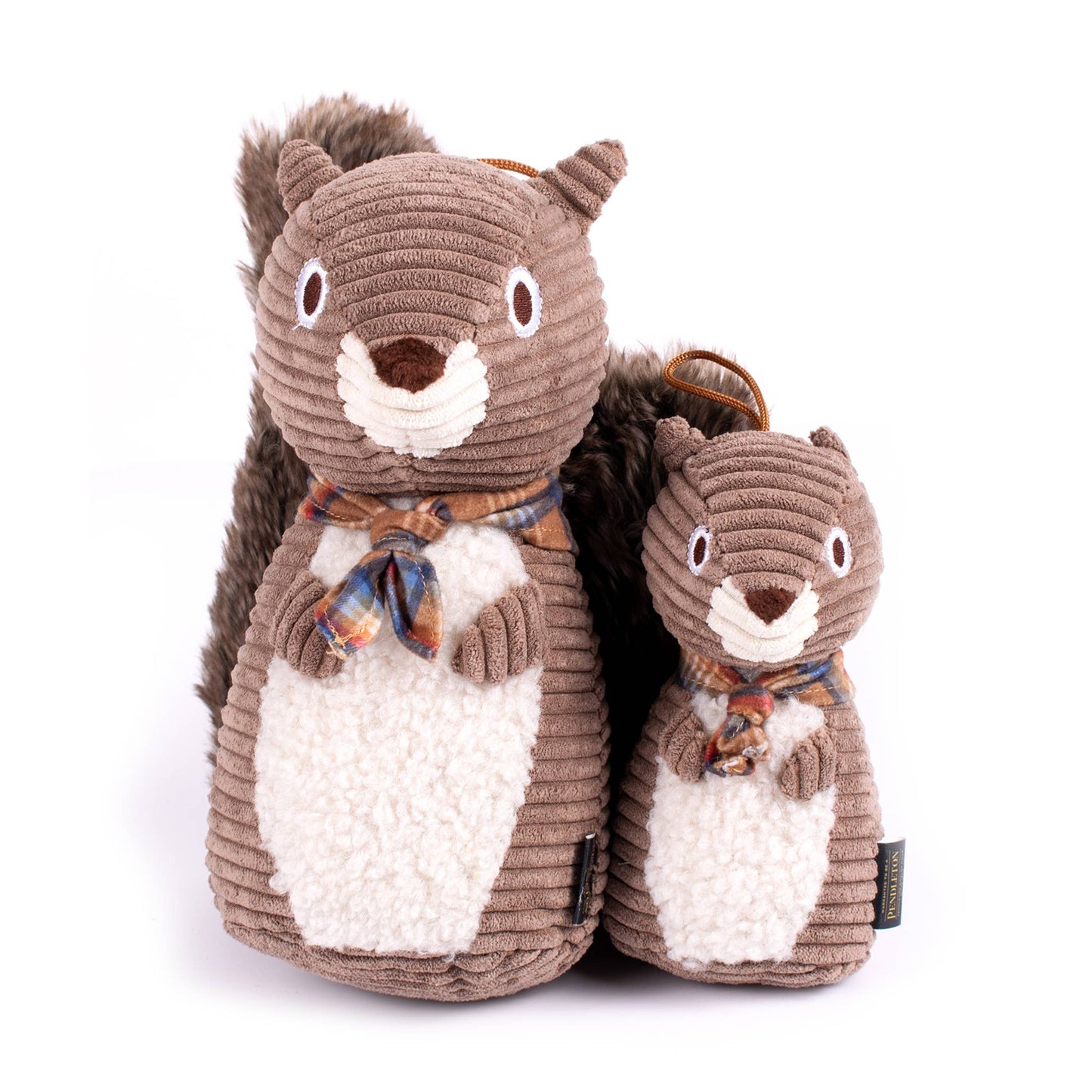 Small Pendleton Plush Squirrel Dog Toy