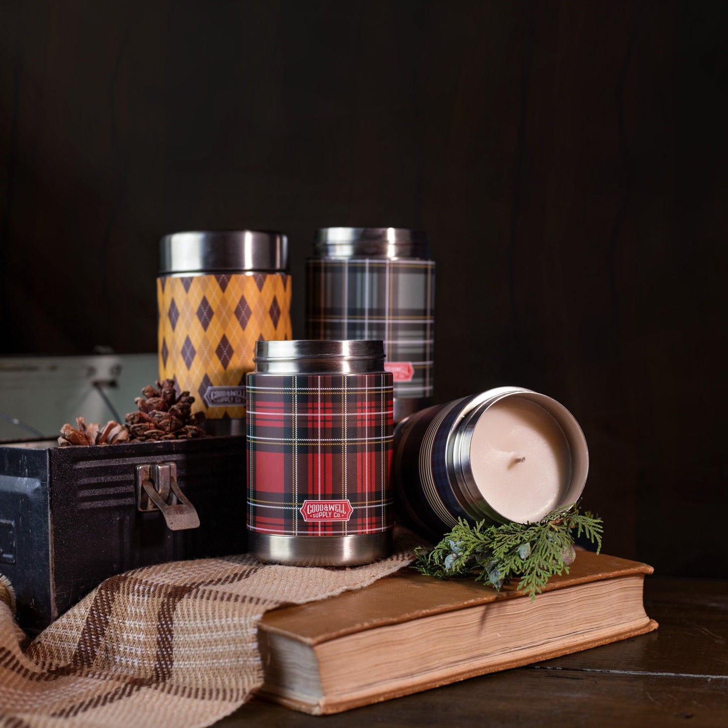 Vintage Canteen Candle Bundle - 3 Pack