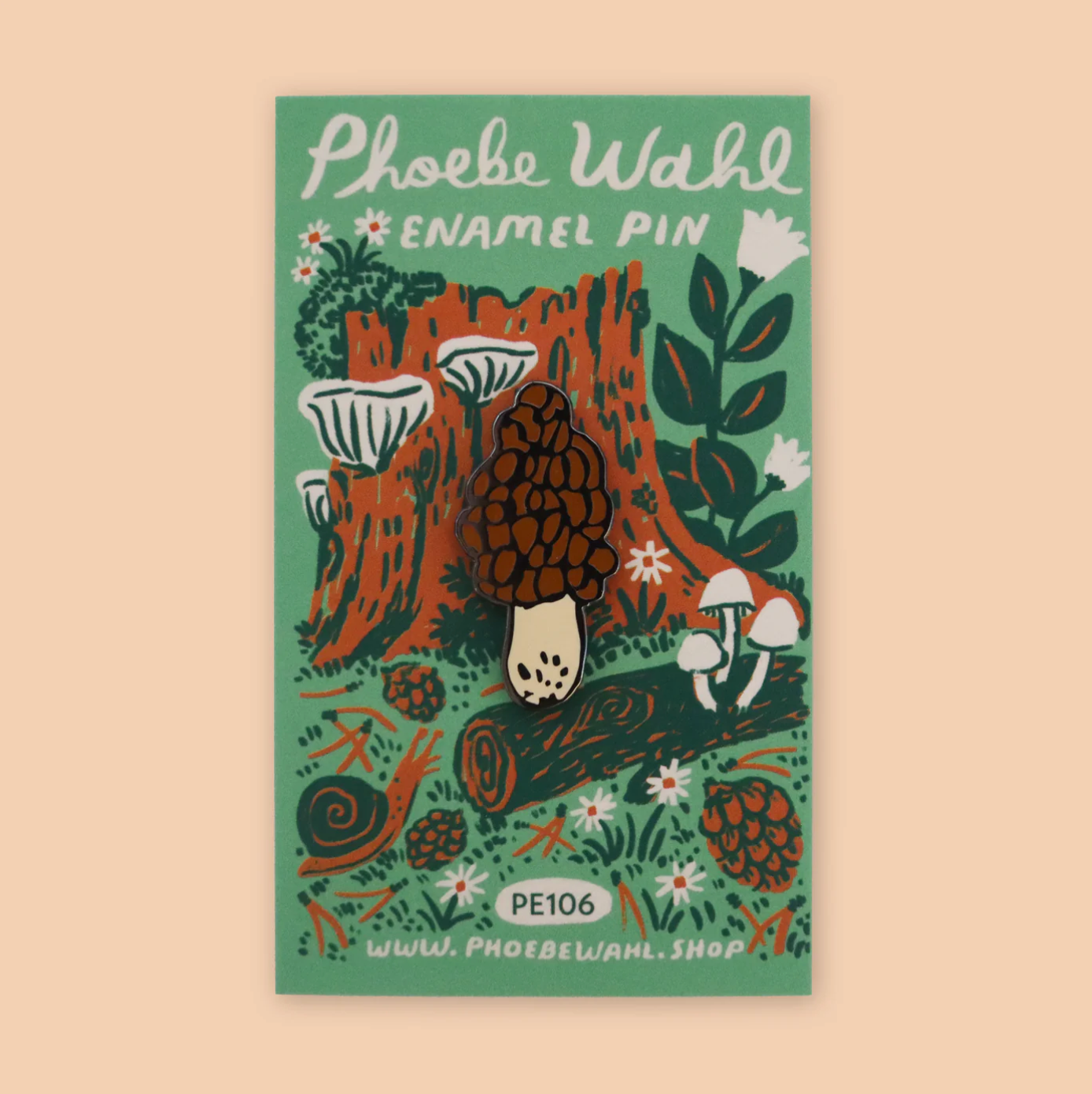 Morel Mushroom Enamel Pin
