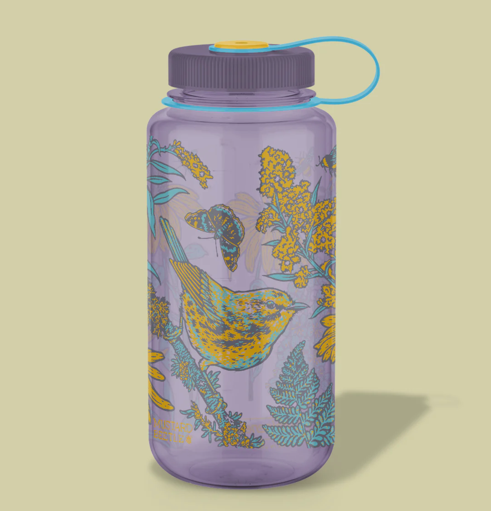 32oz Wide Mouth Nalgene Water Bottle: Prairie, Prairie Warbler