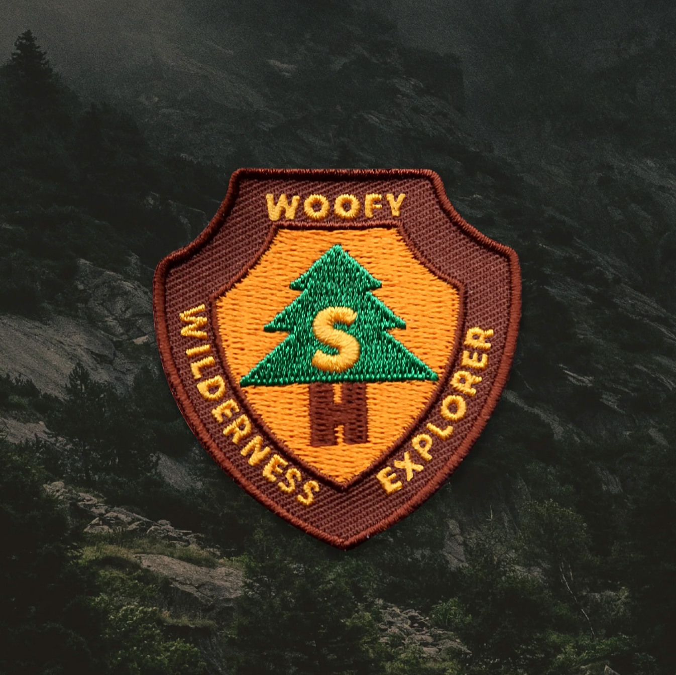 Woofy Wilderness Explorer Iron-On Patch for Dogs