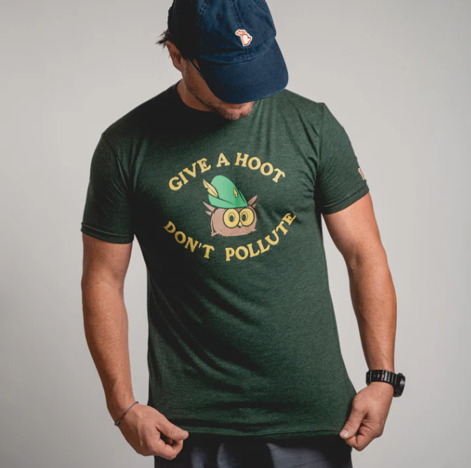 Classic Woodsy Owl Tee - Forest Heather