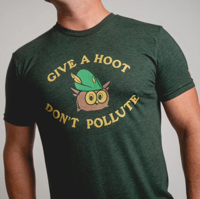 Classic Woodsy Owl Tee - Forest Heather