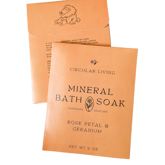 Mineral Bath Soak Sachet - Rose Petal & Geranium
