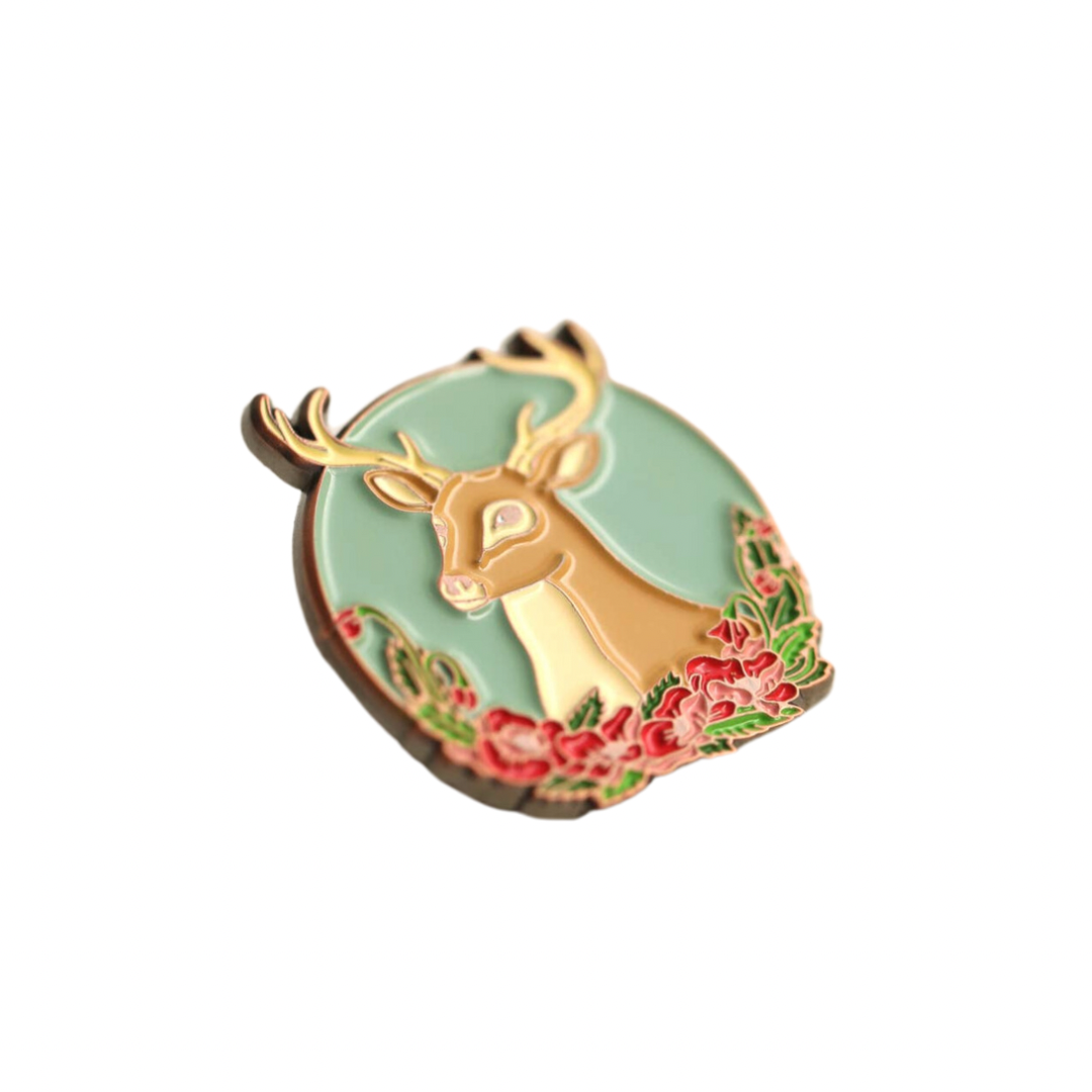 Poppy Deer Pin