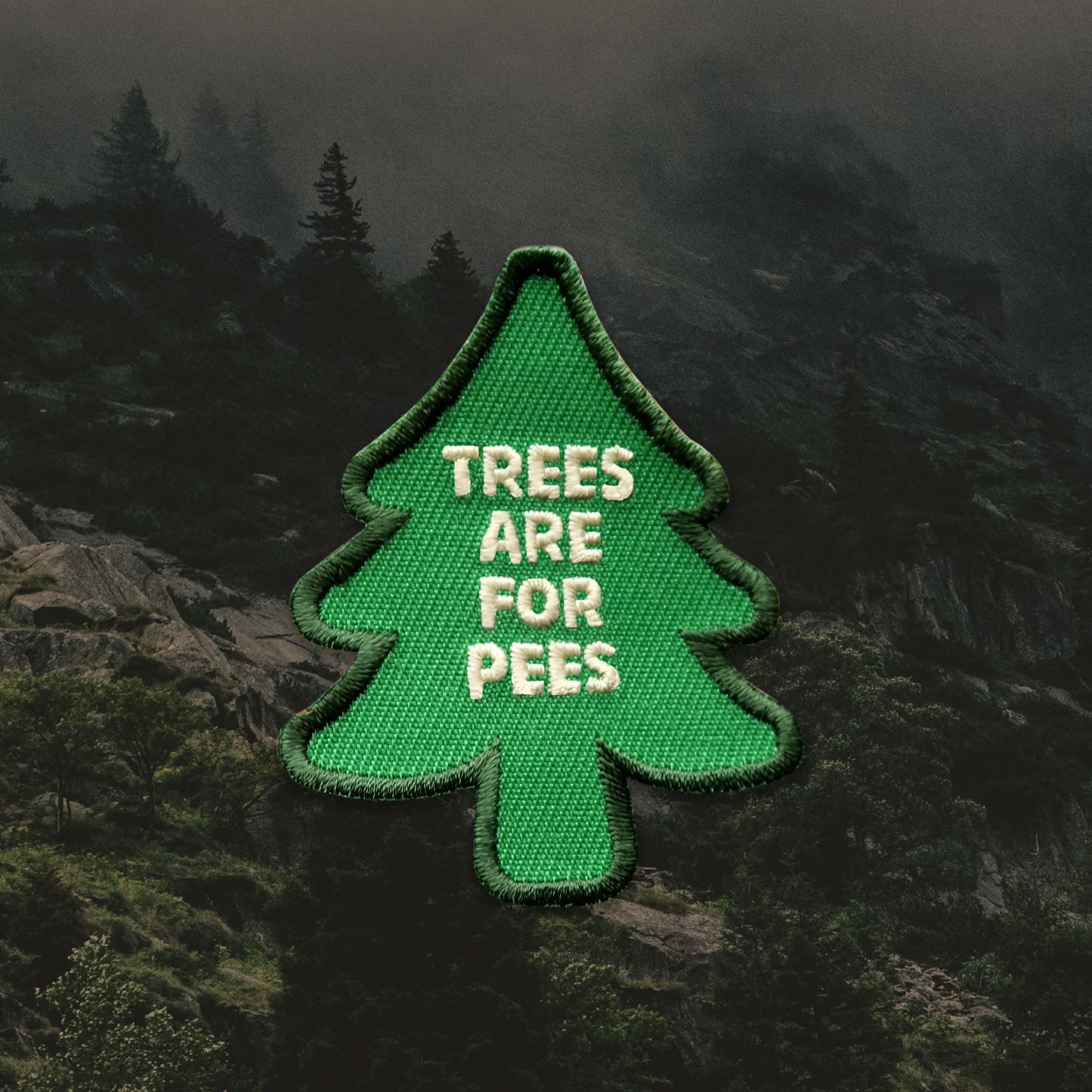 Trees are for Pees Iron-On Patch for Dogs