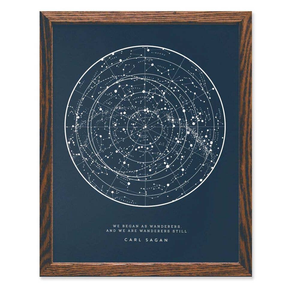 Wanderer Star Chart Art Print