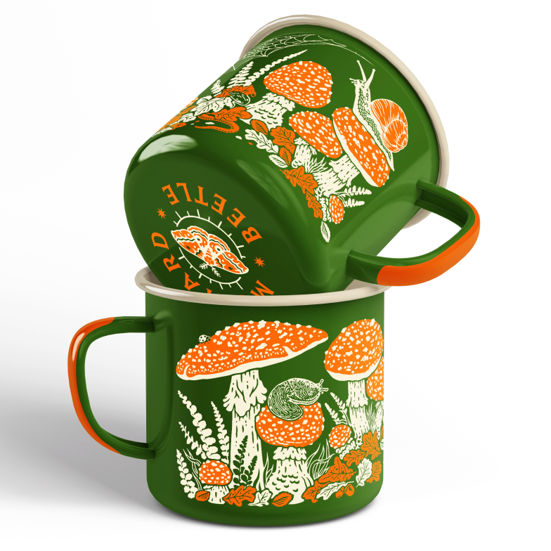 Cute Frog Enamel Camping Mug Goblincore Decor Camper 