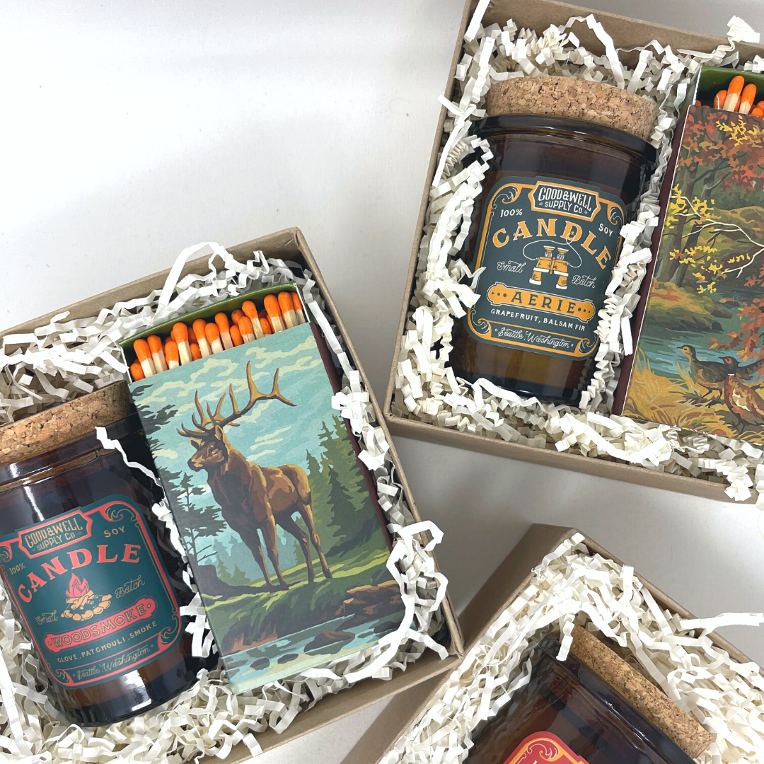 Apothecary Candle & Matches Set