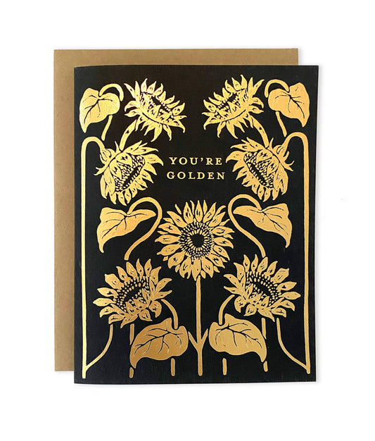 You're Golden Sunflower Greeting Card