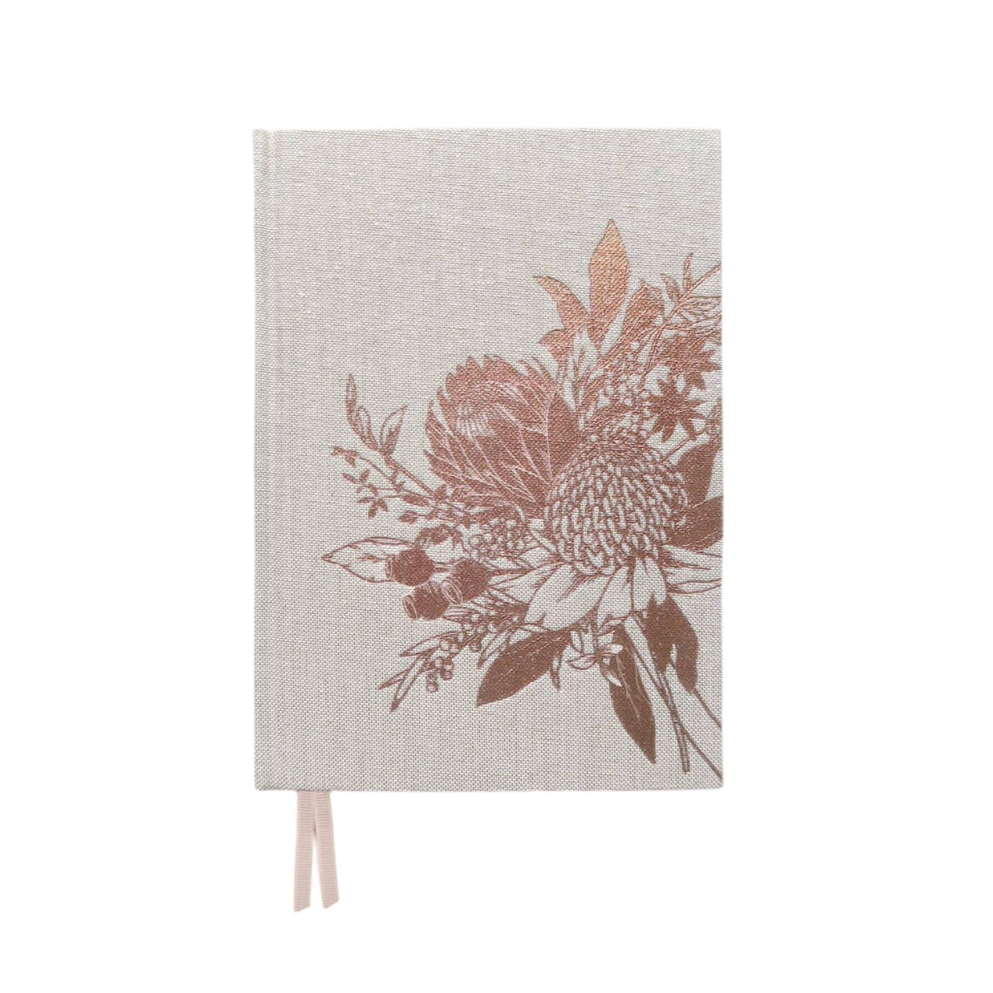 Gold Foil Bouquet Linen Journal