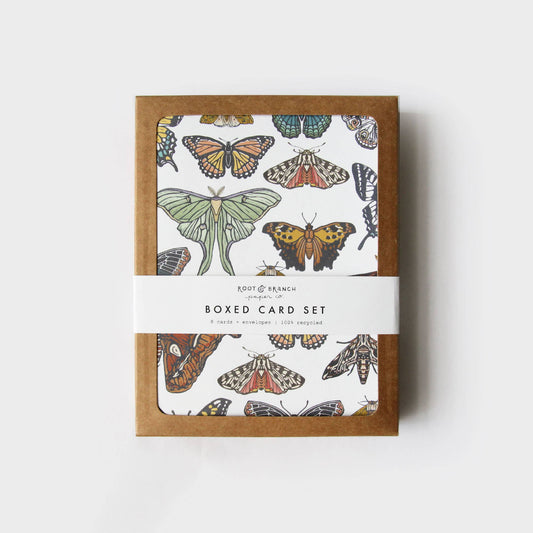 Butterfly & Moth Boxed Card Set of 8