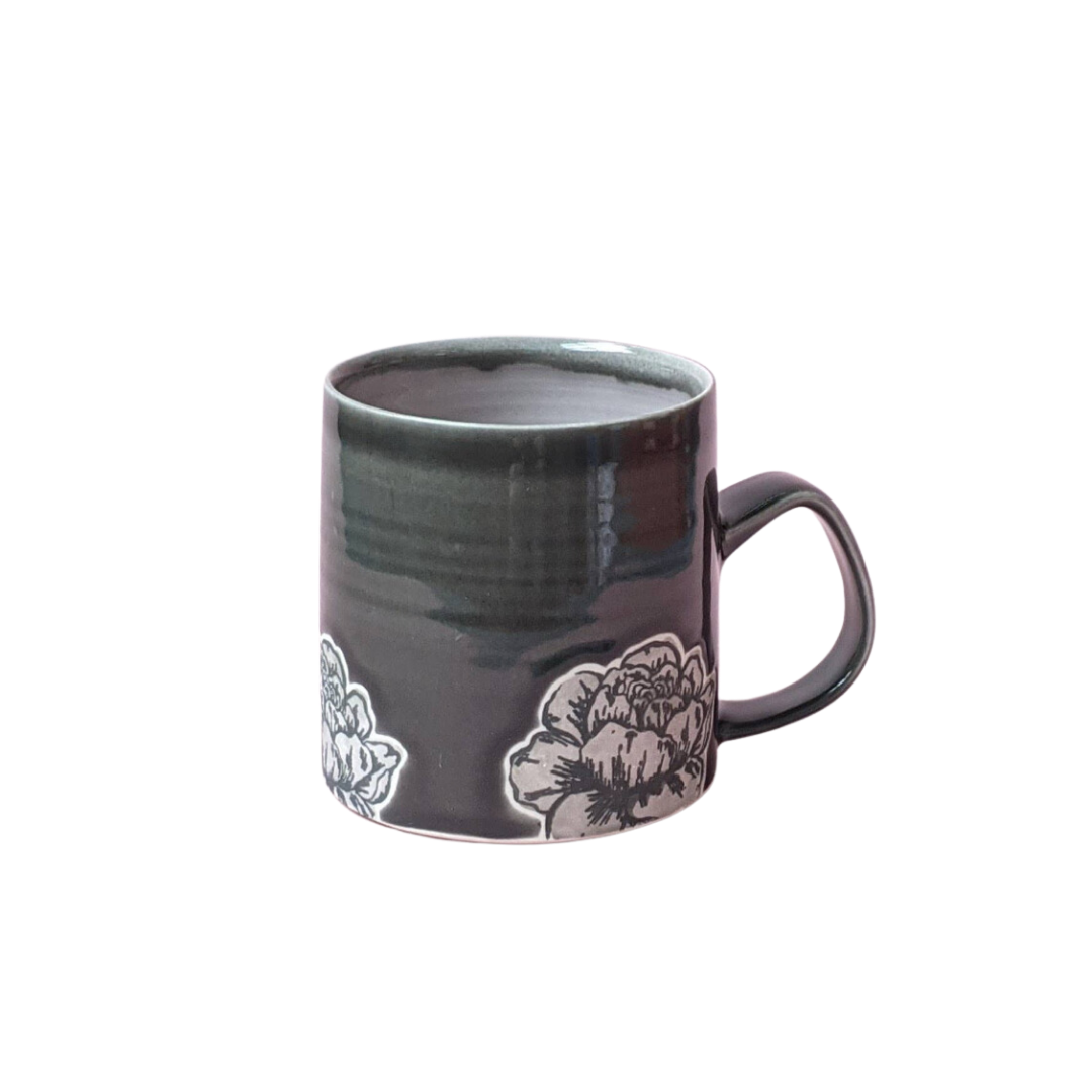 Essential Peony Mug - Purple & Gray - City in Bloom