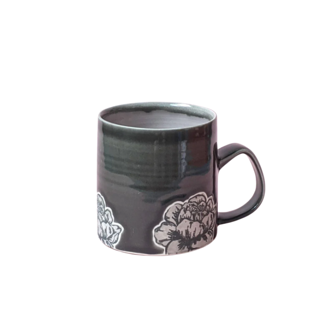 Essential Peony Mug - Purple & Gray