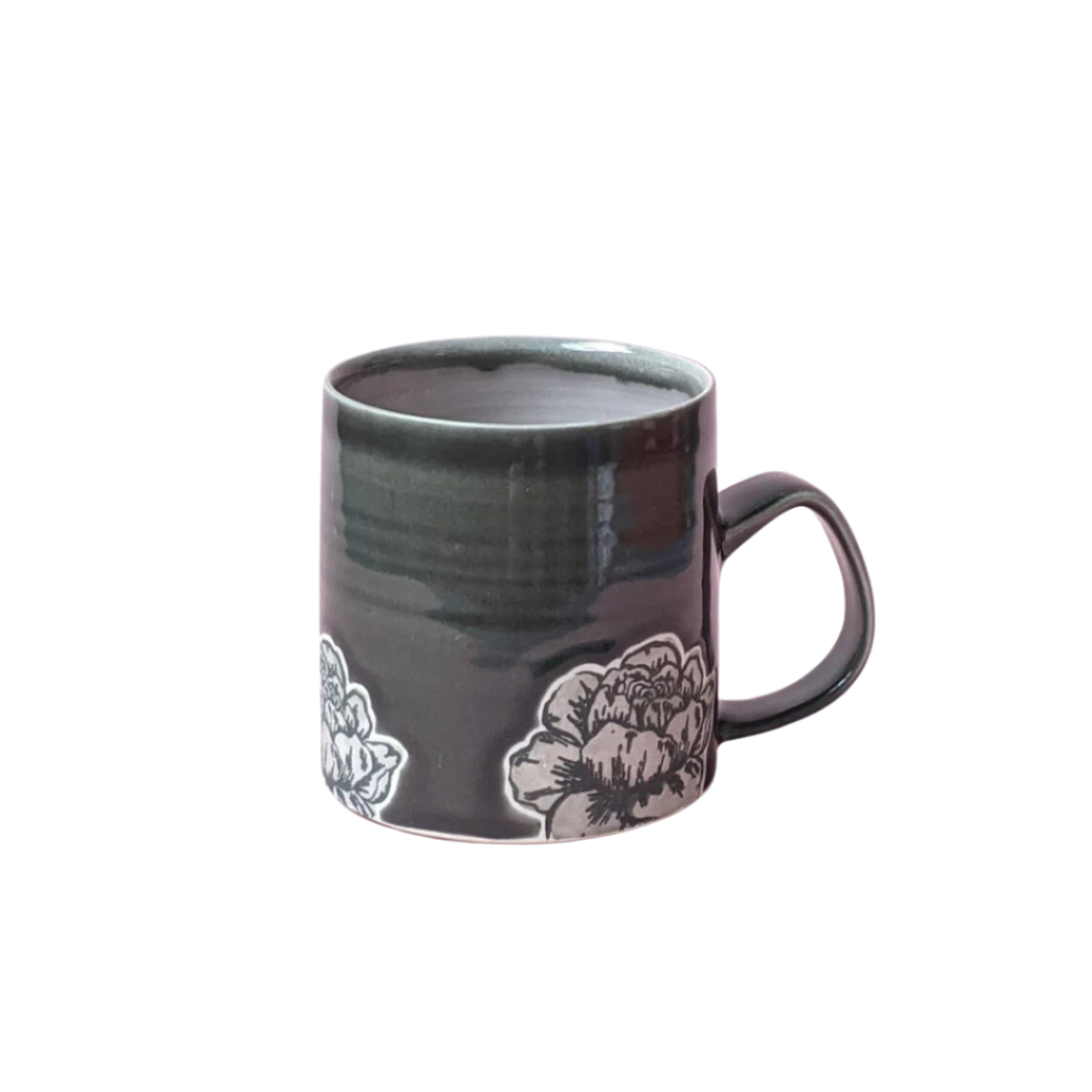 Essential Peony Mug - Purple & Gray - City in Bloom