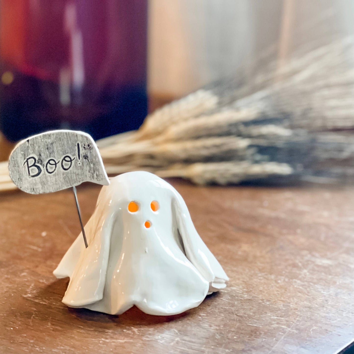 Ceramic Ghost Tea Light Holder