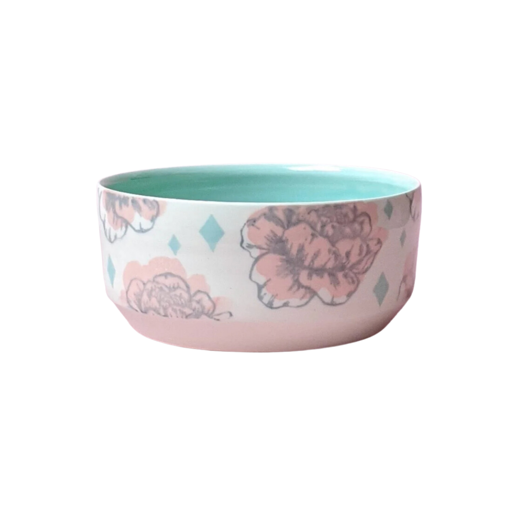 Rush Hour Peony Cereal Bowl - City in Bloom