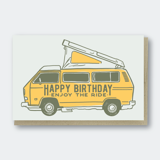 Camper Van Birthday Greeting Card