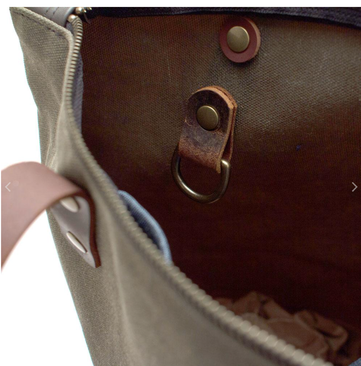 Army Green Waxed Canvas All Day Tote