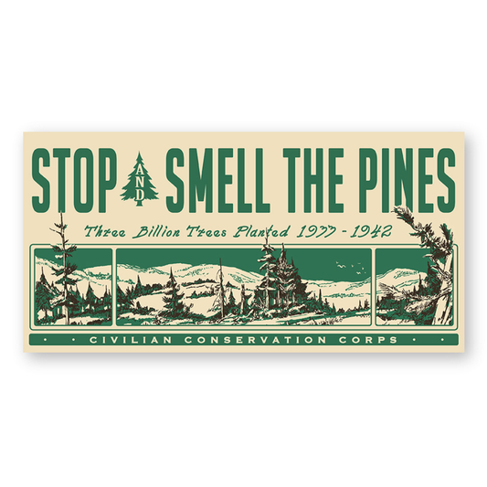 CCC Pines Bumper Sticker Civilian Conservation Corps
