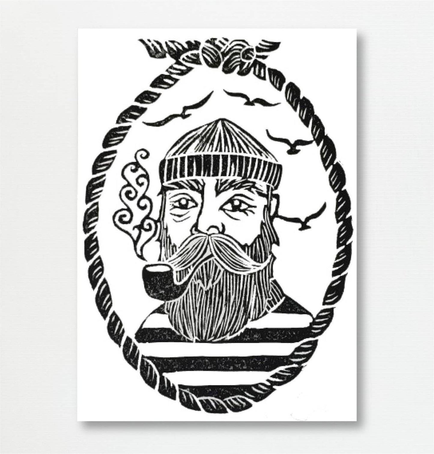 Fisherman Fran Block Art Print - 5x7