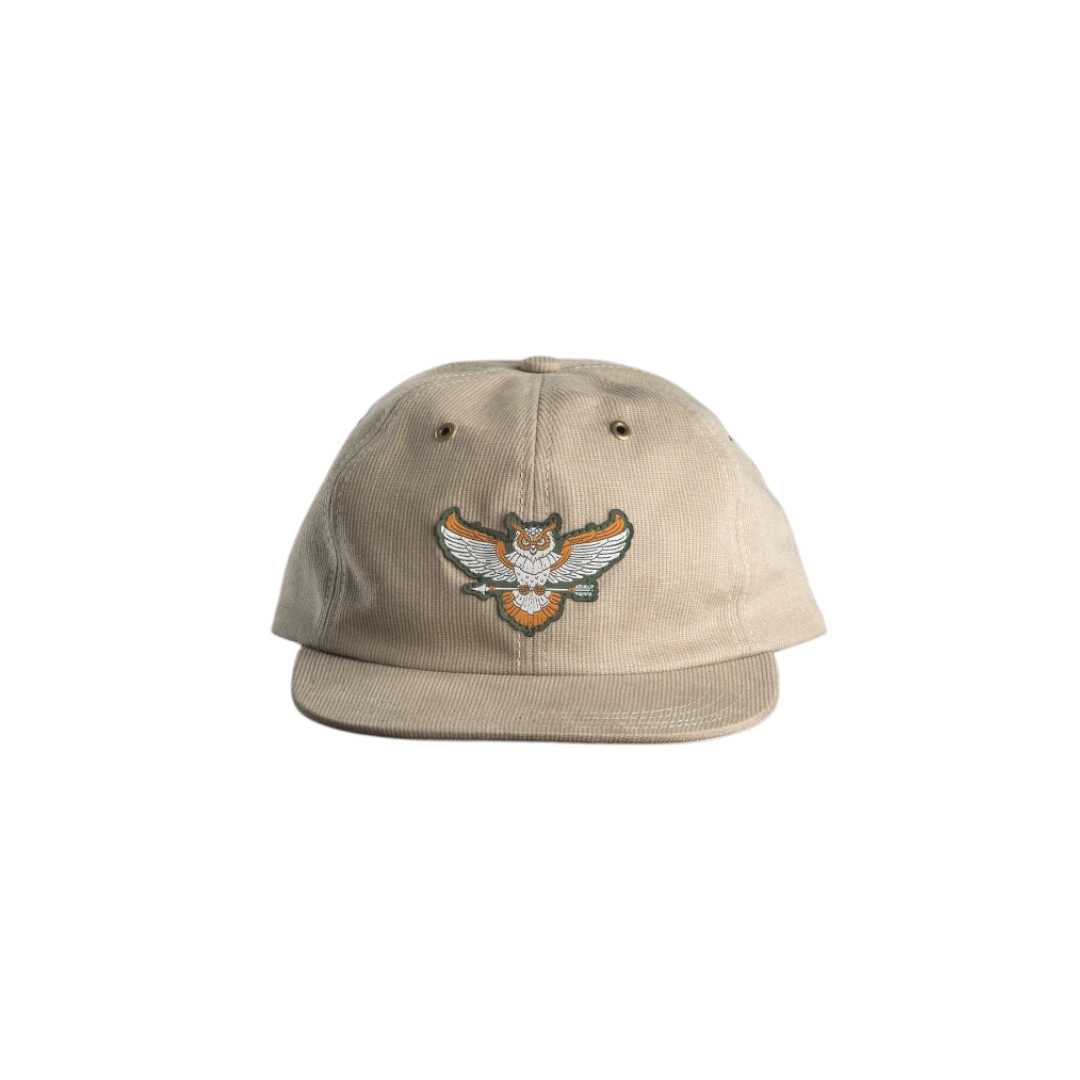 Owl Logo Bedford Cord Cap - Khaki
