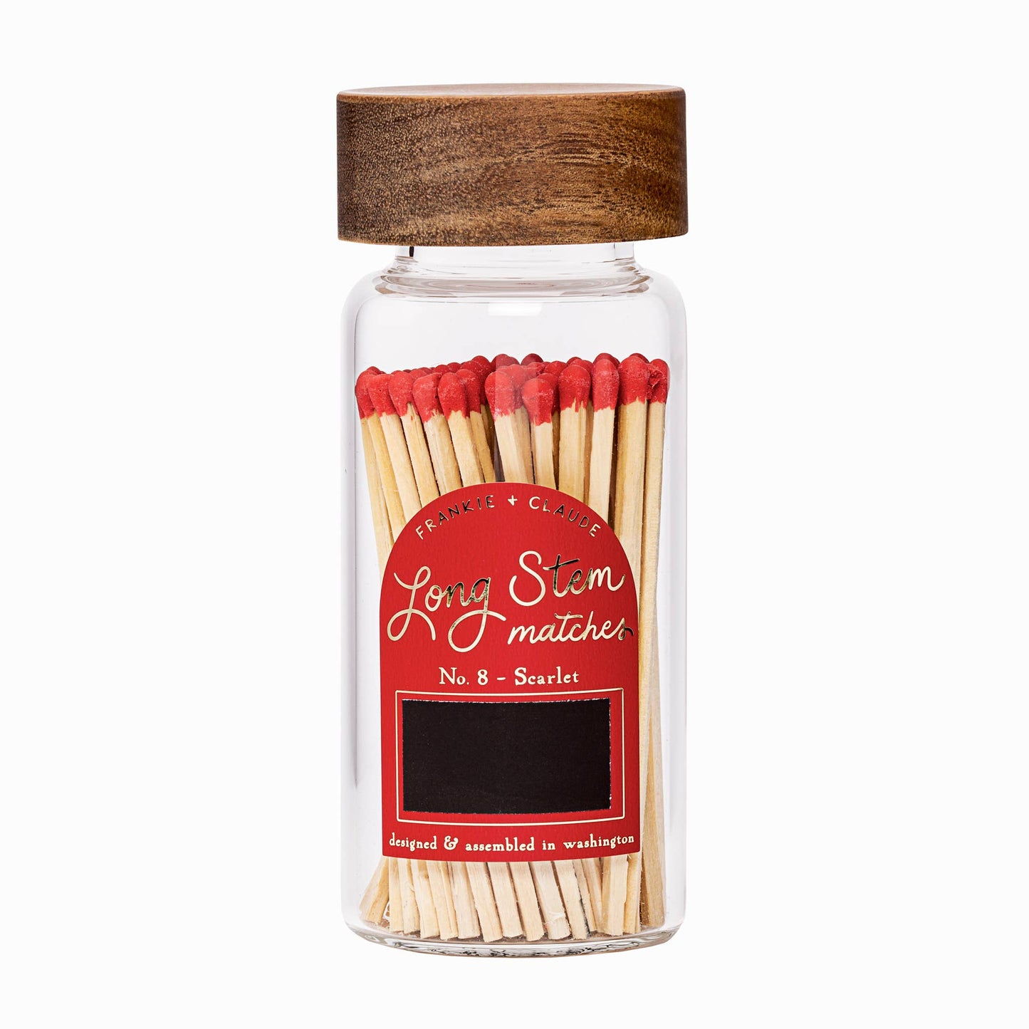 Red Long Stem Match Jar