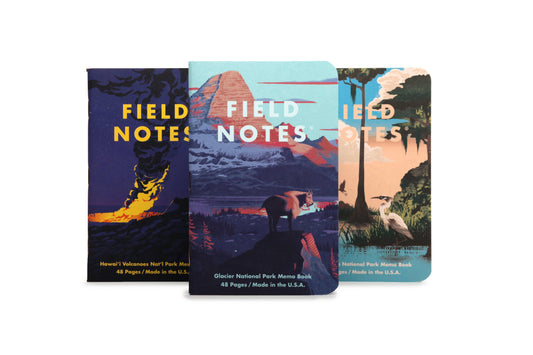 National Parks Memo Books - Glacier, Hawaii, Everglades
