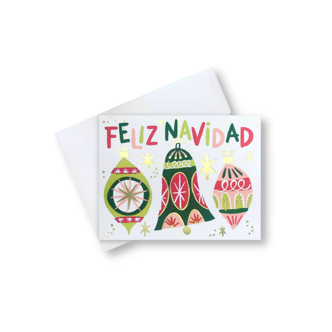 Feliz Navidad Ornaments Greeting Card