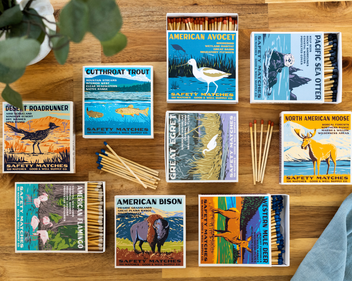 Wildlife Cabin Matches – Good & Well Supply Co.