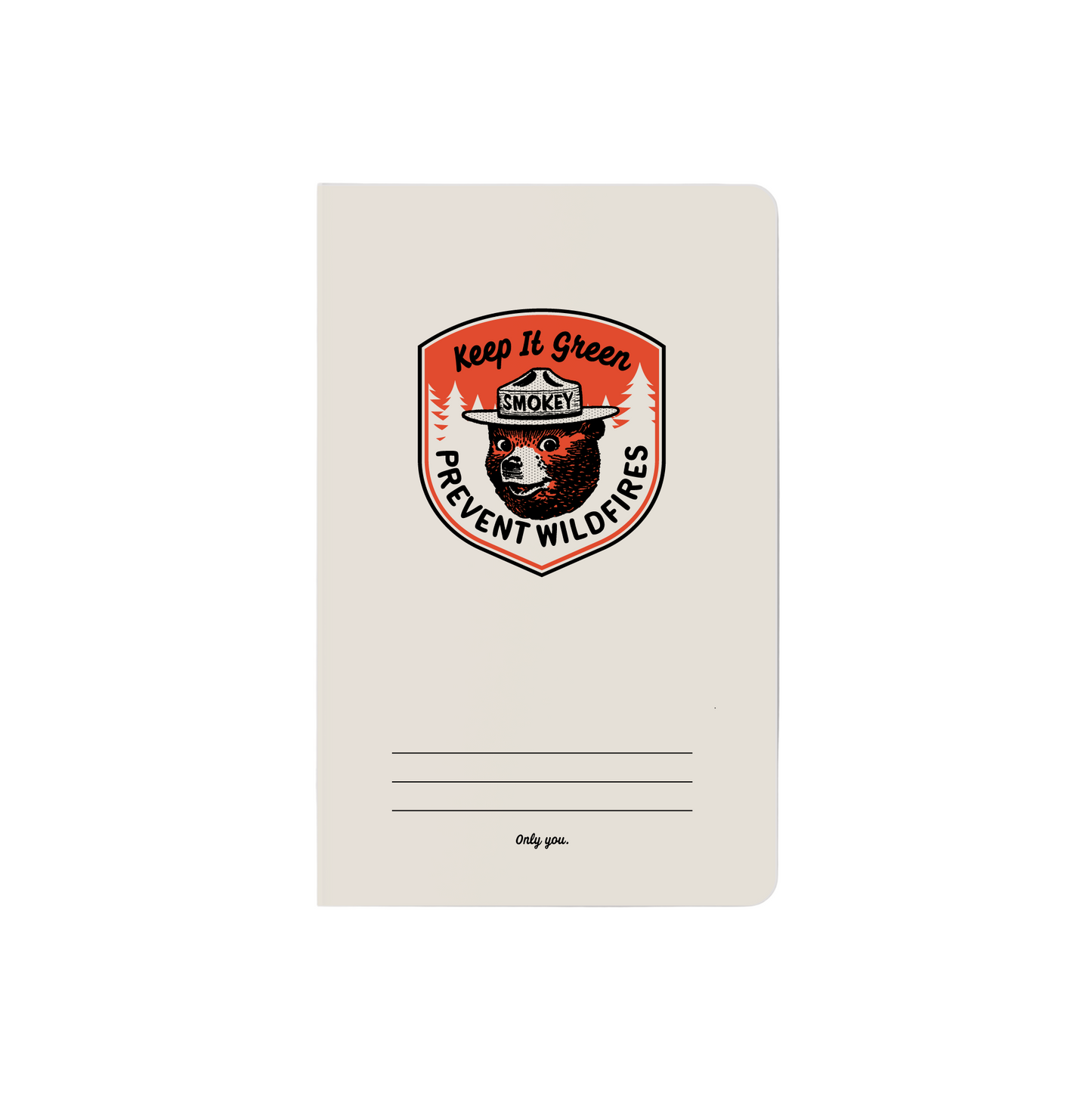 Smokey Bear Letterpress Mini Notebook