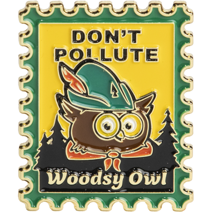 Woodsy Owl Postage Stamp Pin