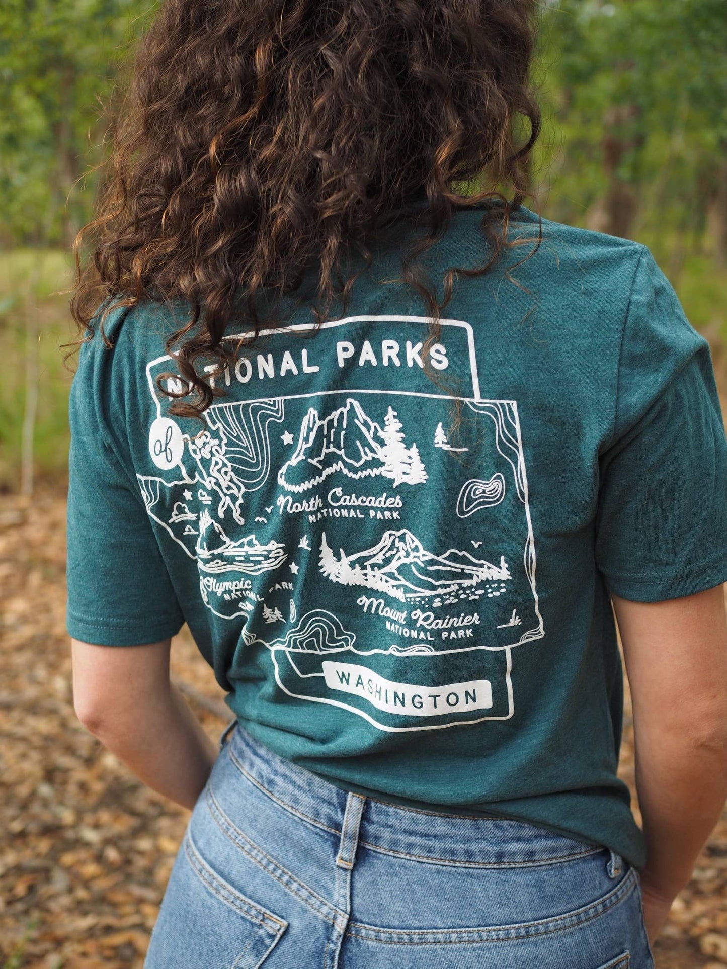 WA National Parks Tee - Green