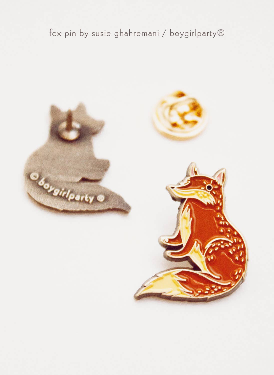 Red Fox Enamel Pin