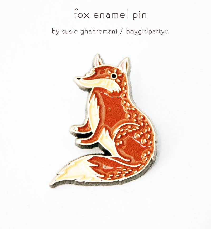 Red Fox Enamel Pin