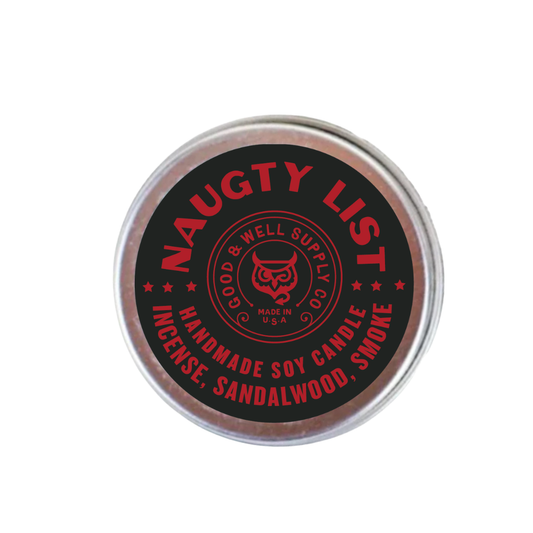 Naughty List Mini Candle