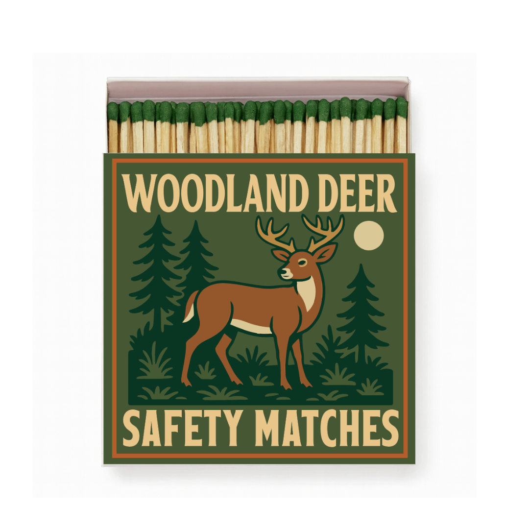 Woodland Deer Square Matchbox