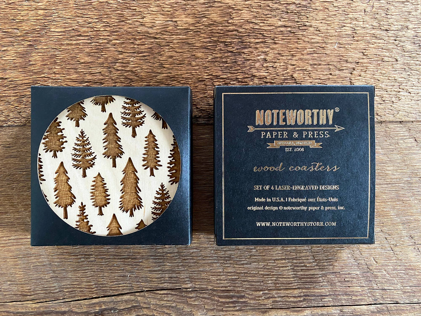 Pine Trees Coaster Set