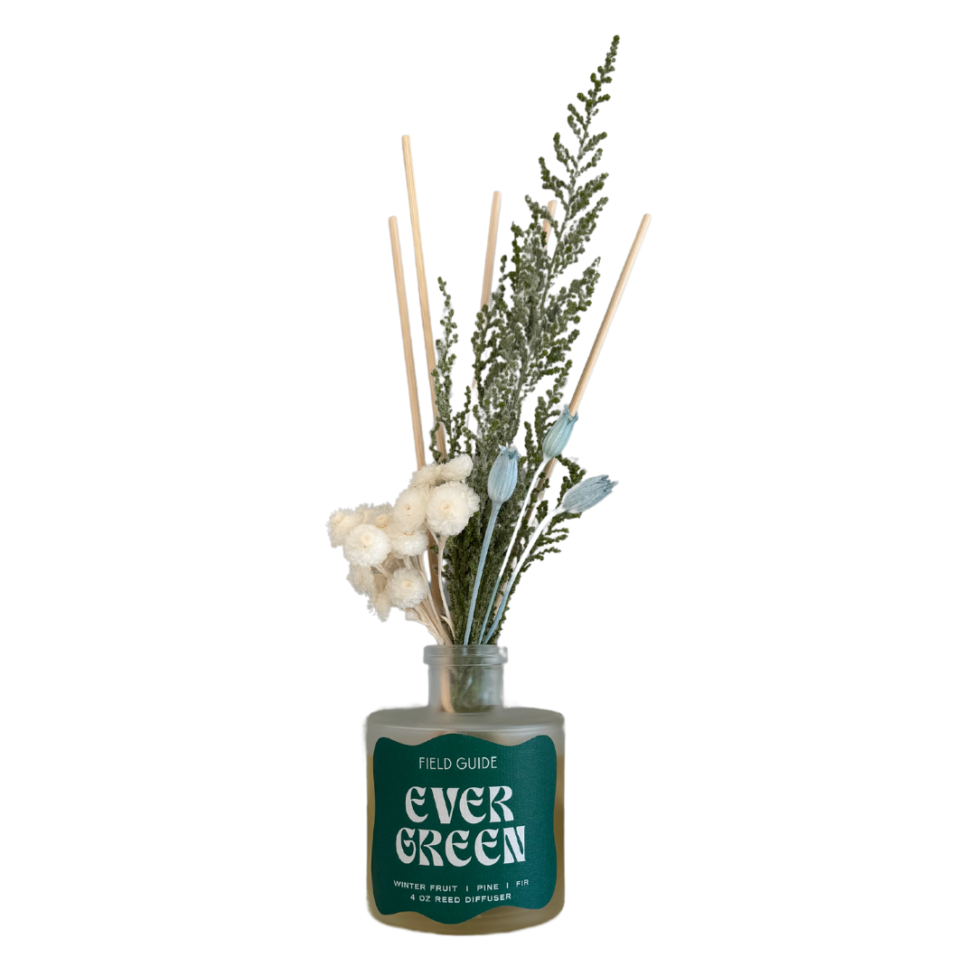 Evergreen Botanical Floral Reed Diffuser