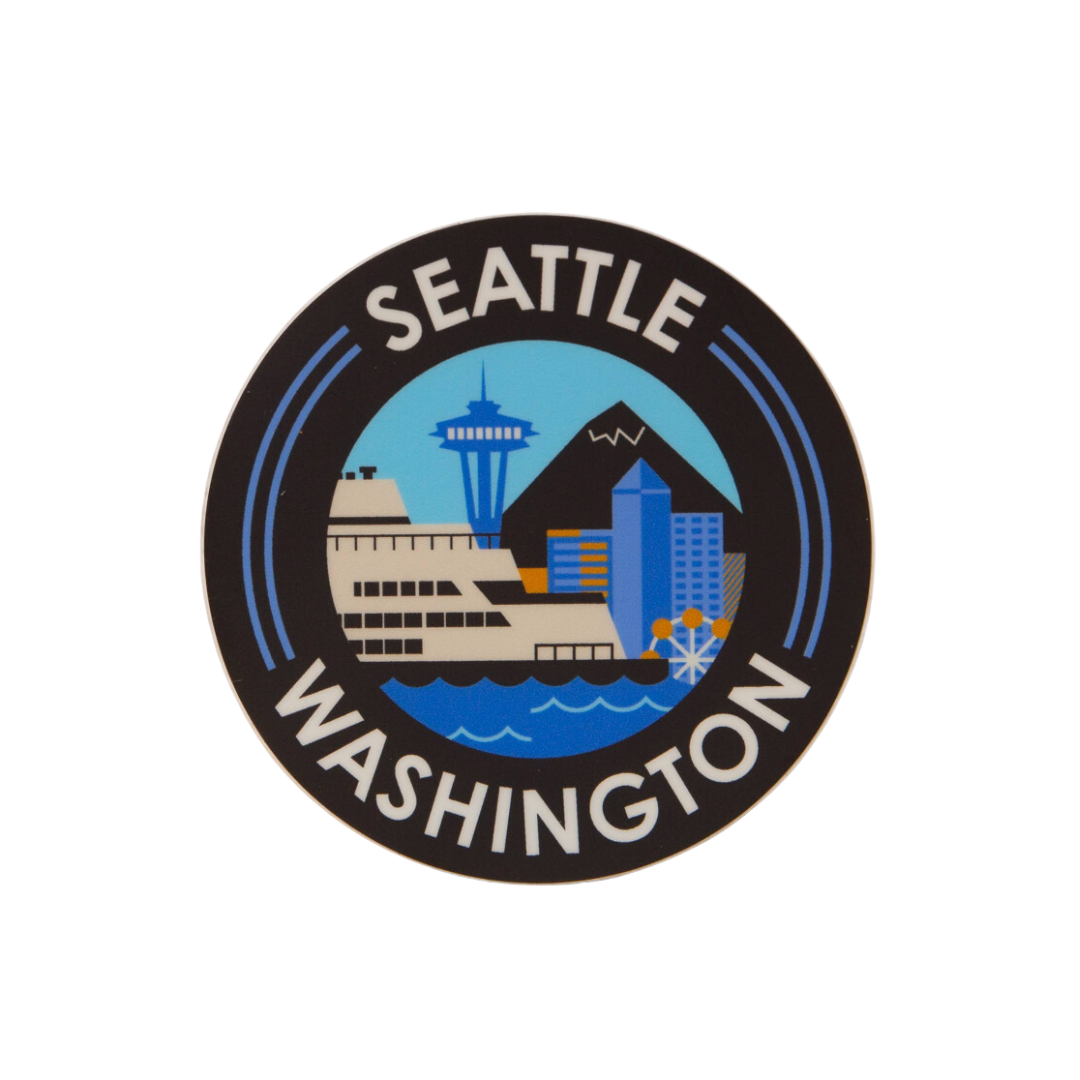 Seattle Ferry Round Sticker