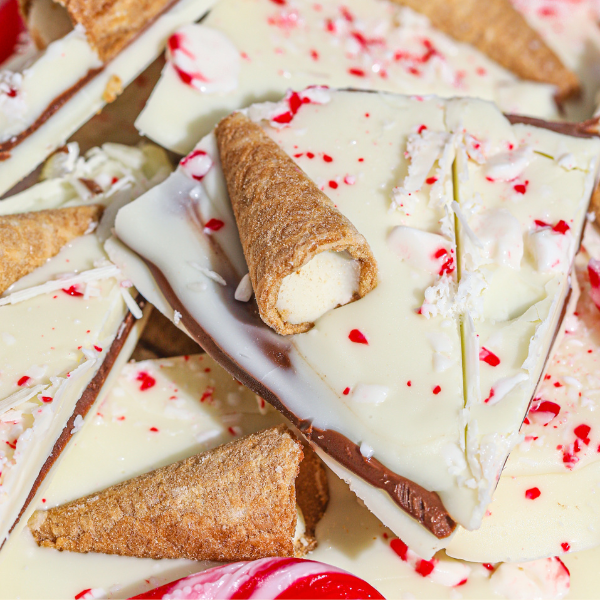 Candy Cane Waffle Cone Snacks