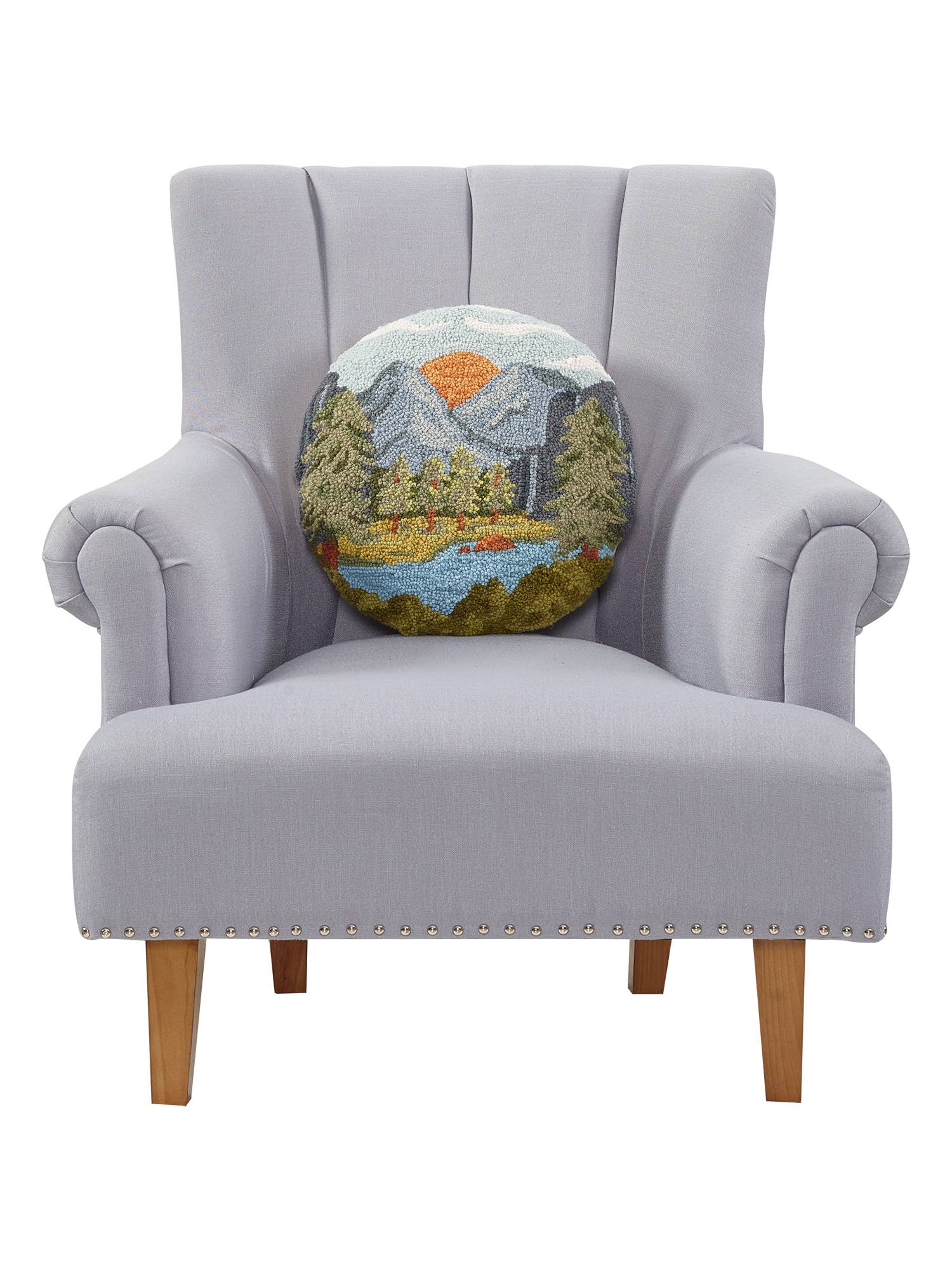 Peking Handicraft Sunset River Hike Hook Pillow