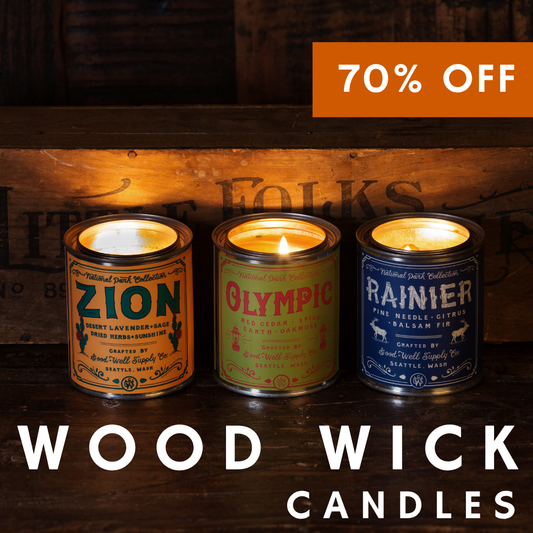 Choose Your Dented National Park Candle - Wood Wick