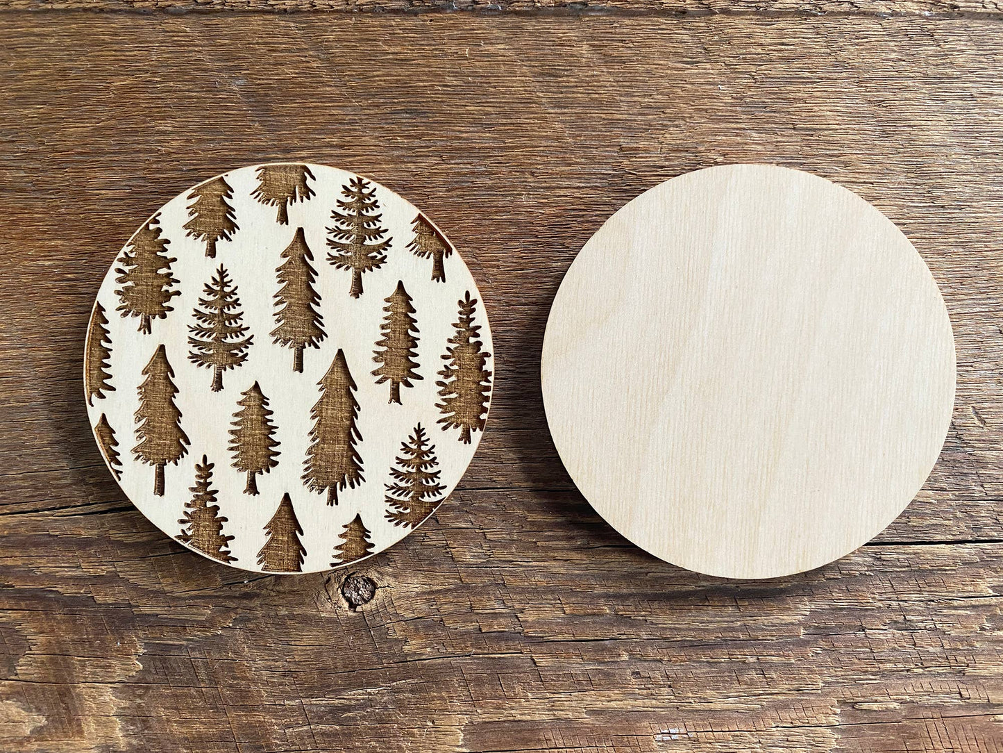 Pine Trees Coaster Set