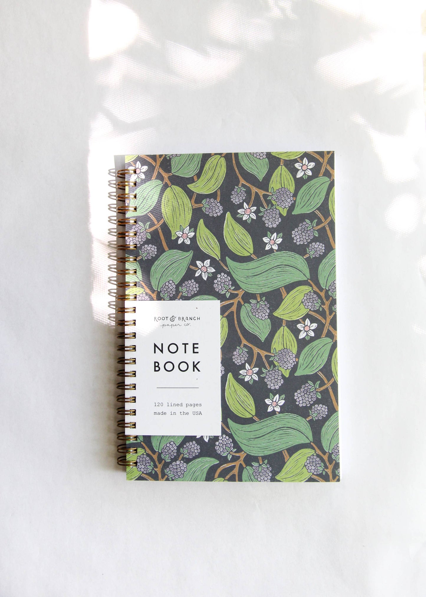 Wild Blackberry Spiral Bound Notebook