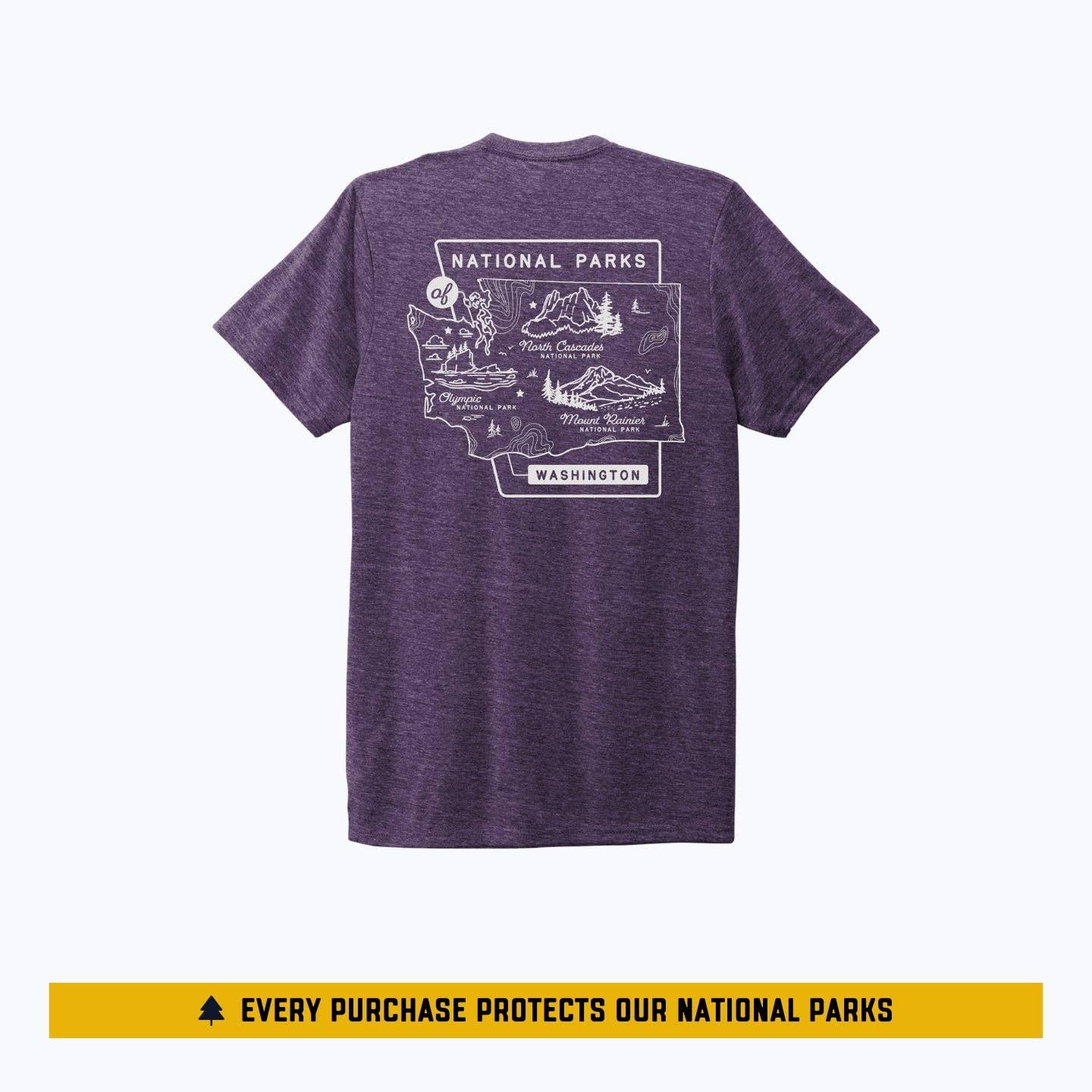 WA National Parks Tee - Purple