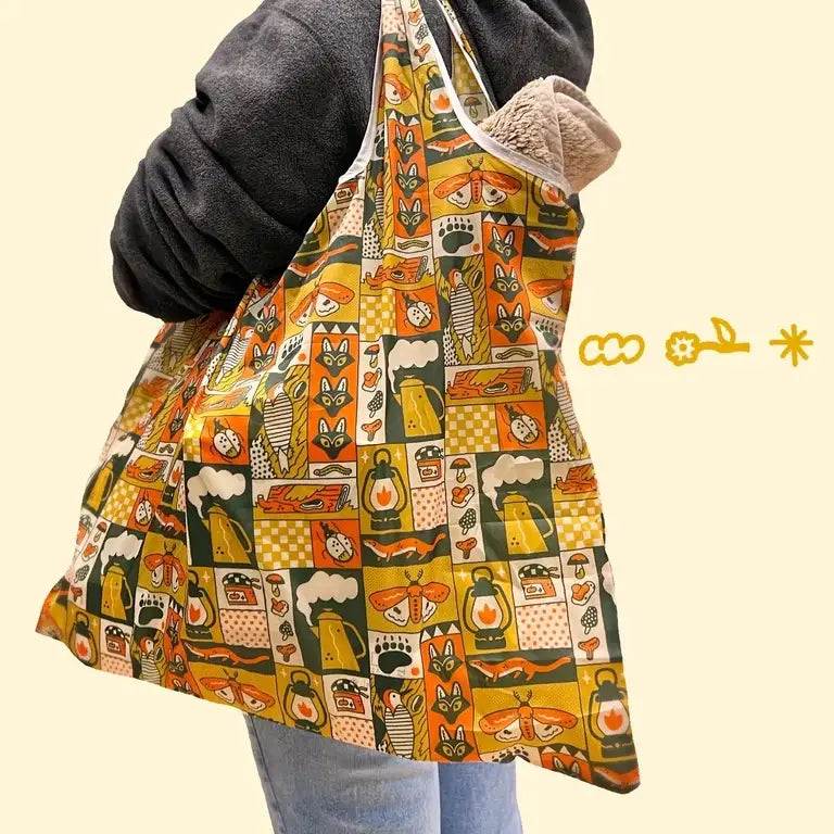 Autumnal Quilt Packable Tote  Bag